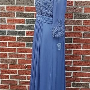 Alex Evenings Blue Embellished Wedding Dress